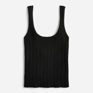 J. Crew Black super sculpt scoopneck sweater tank